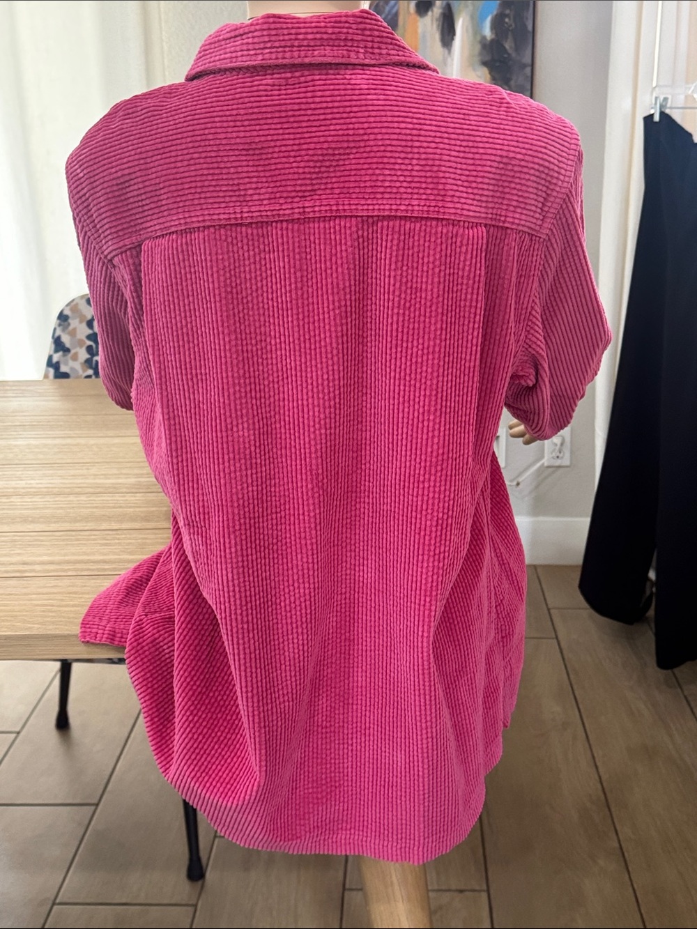 L.L. Bean Raspberry Pink Corduroy Utility Jacket - Picture 2 of 2